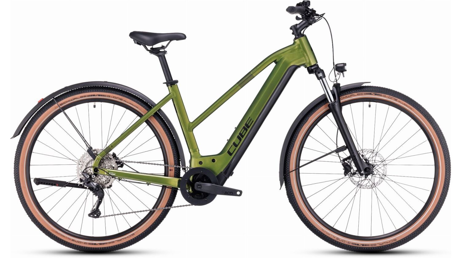 Cube Nuride Hybrid Pro 750 Wh Allroad E-Bike Trapeze 28" shinymoss´n´black