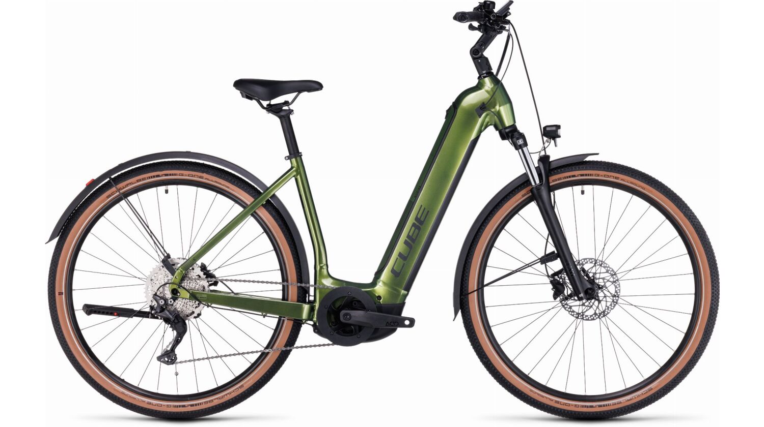 Cube Nuride Hybrid Pro 750 Wh Allroad E-Bike Easy Entry 28" shinymoss´n´black