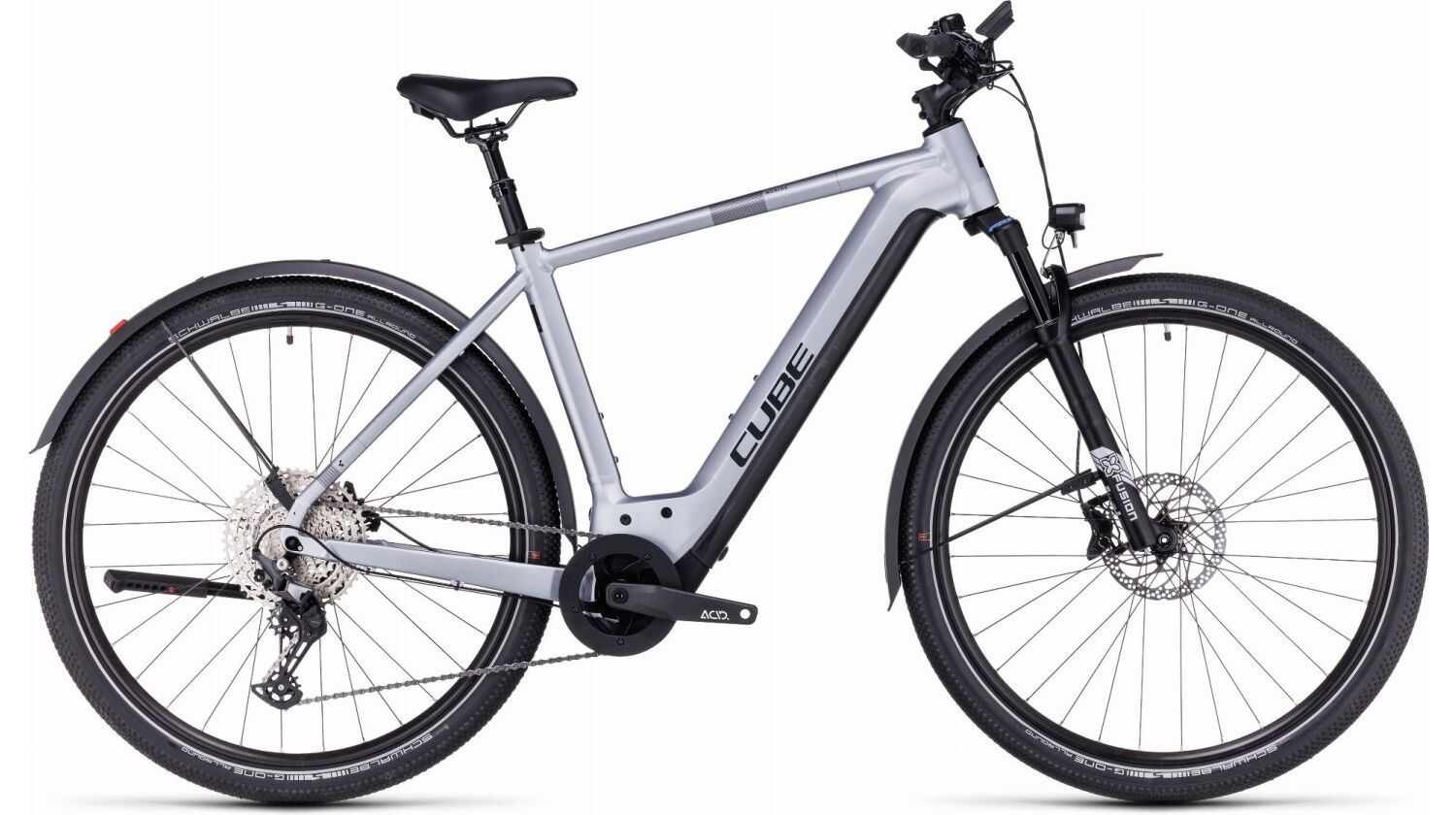 Cube Nuride Hybrid EXC 750 Wh Allroad E-Bike Diamant 28" polarsilver´n´black