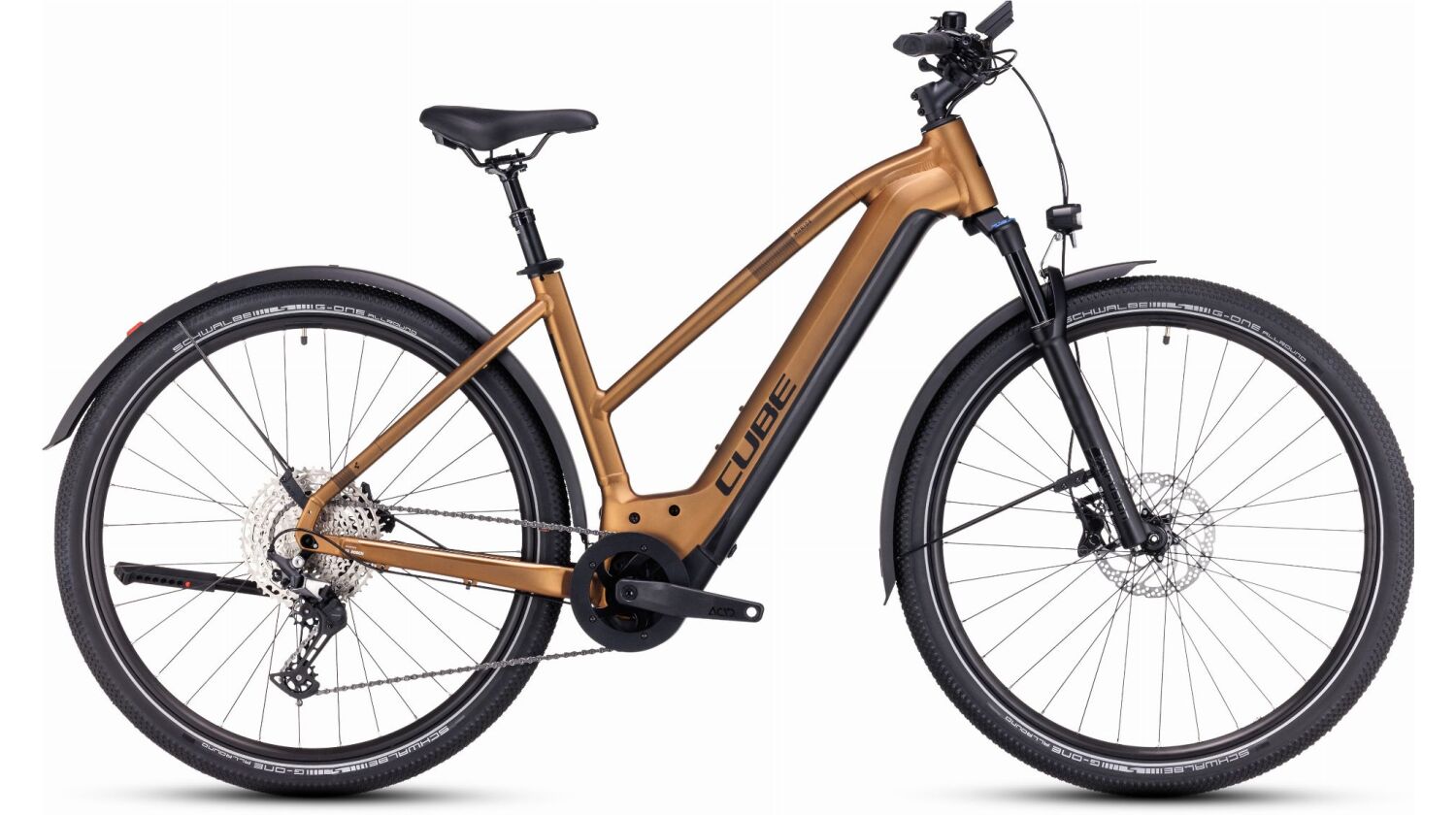 Cube Nuride Hybrid EXC 750 Wh Allroad E-Bike Trapeze 28" caramel´n´black