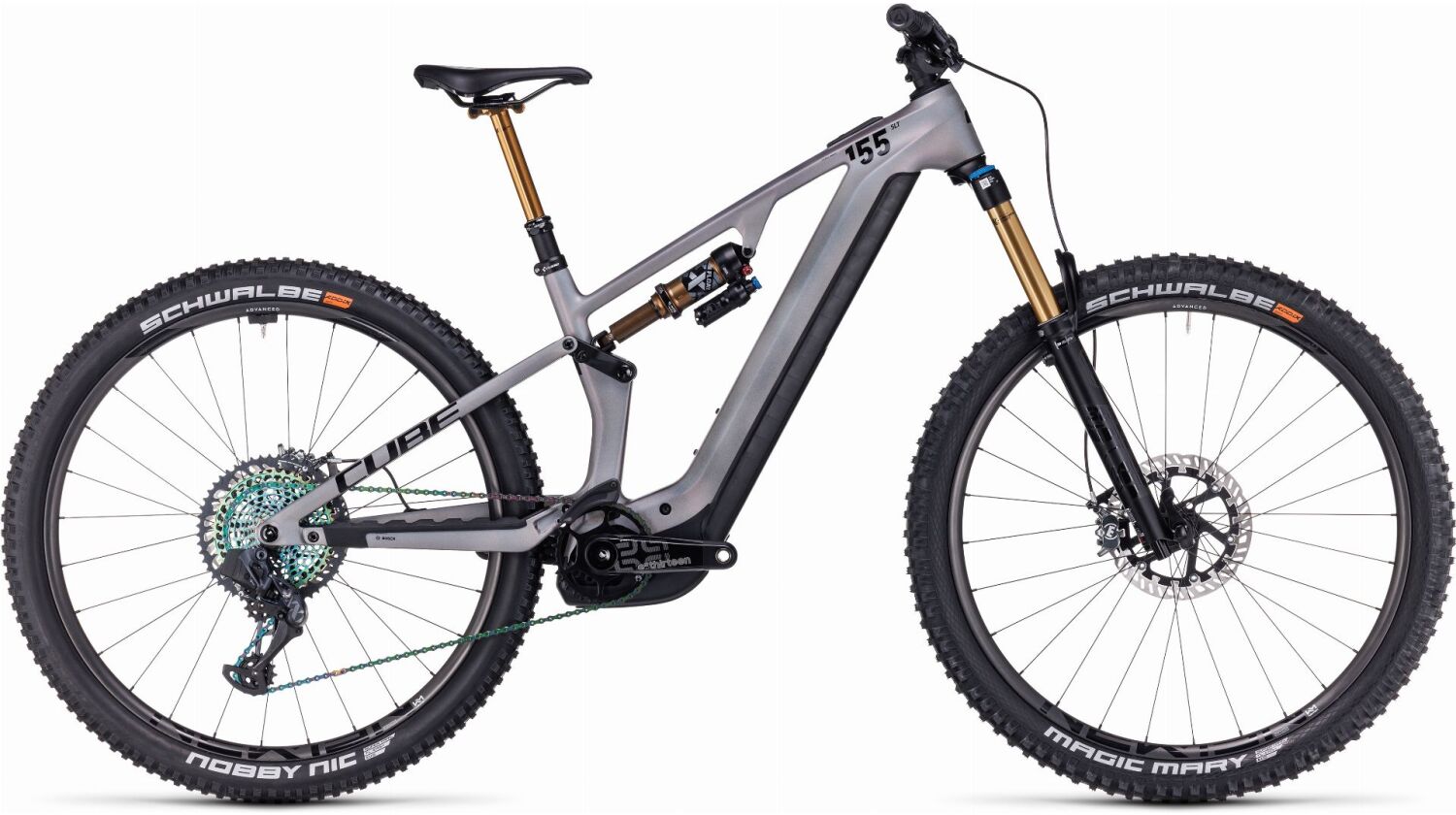 Cube Stereo Hybrid One55 C:68X SLT 750 Wh E-Bike Fully 29" prizmsilver´n´carbon