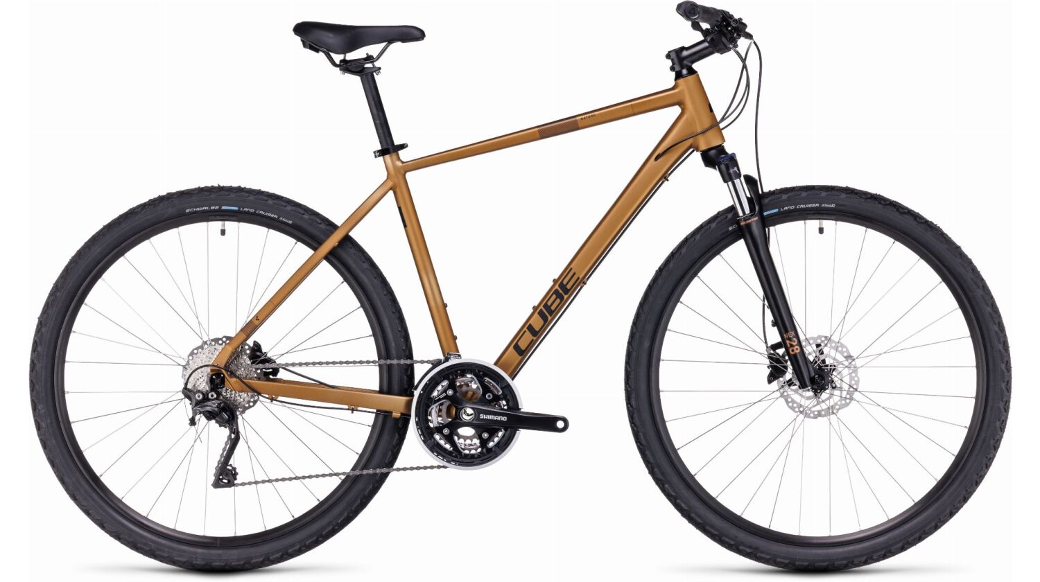 Cube Nature Pro Crossrad Diamant 28" gold´n´black