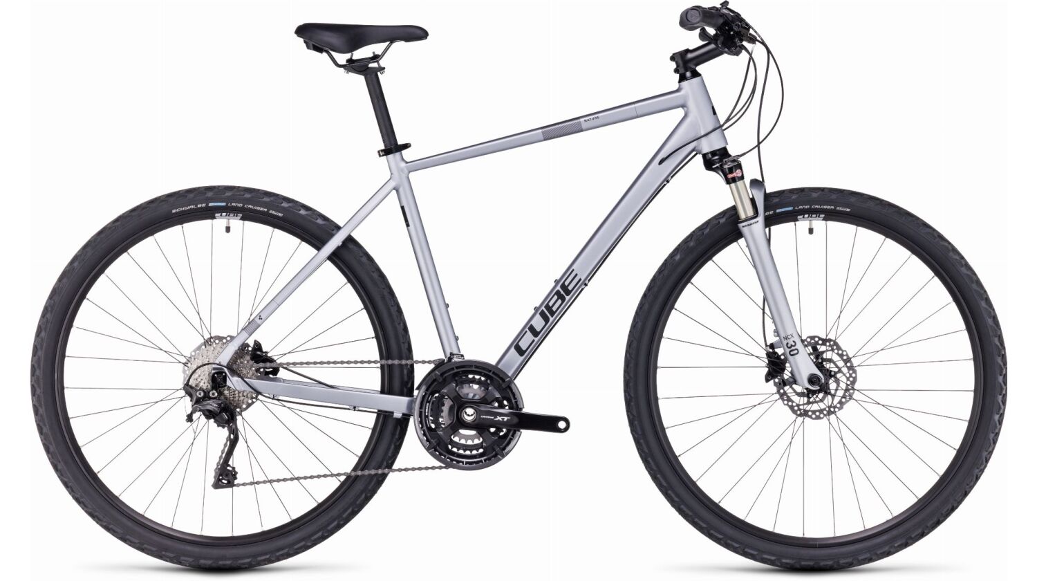 Cube Nature EXC Crossrad Diamant 28" polarsilver´n´black