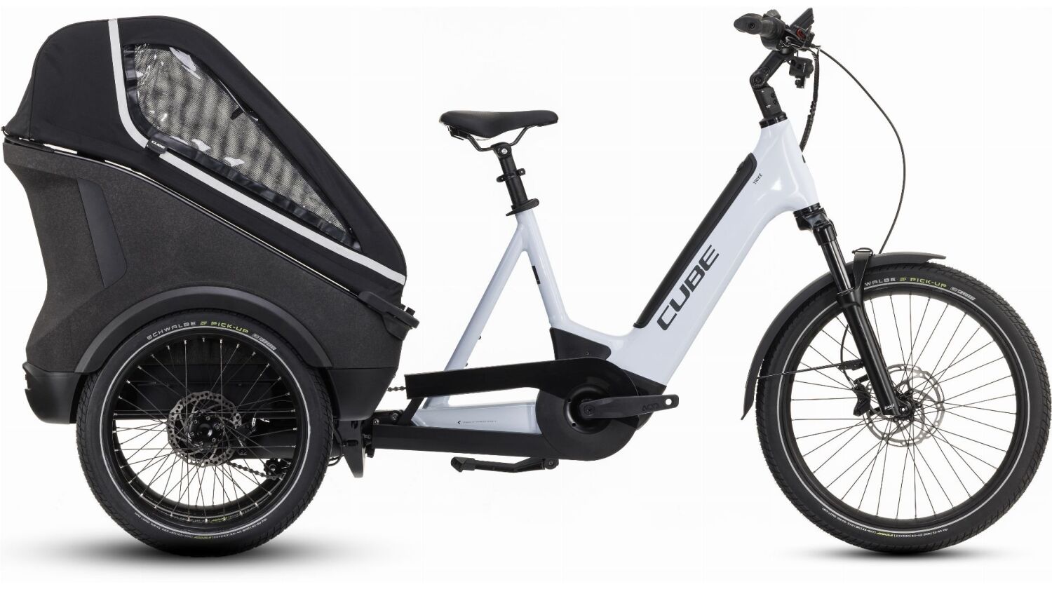 Cube Trike Family Hybrid 750 Wh E-Lastenrad 24"/20" flashwhite´n´black one size