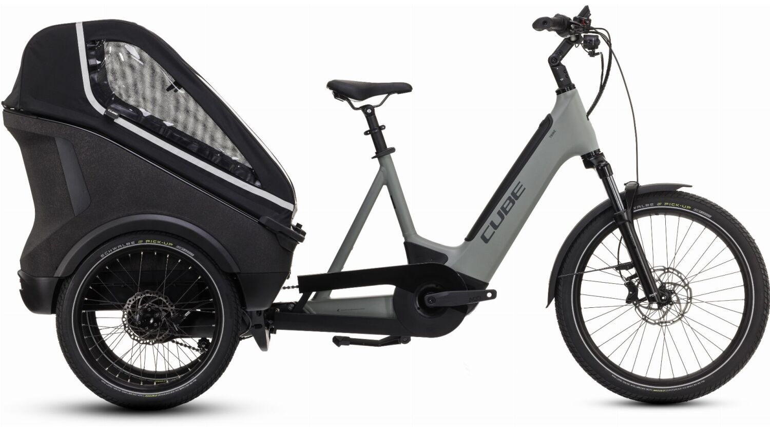 Cube Trike Family Hybrid 750 Wh E-Lastenrad 24"/20" swampgrey´n´black one size