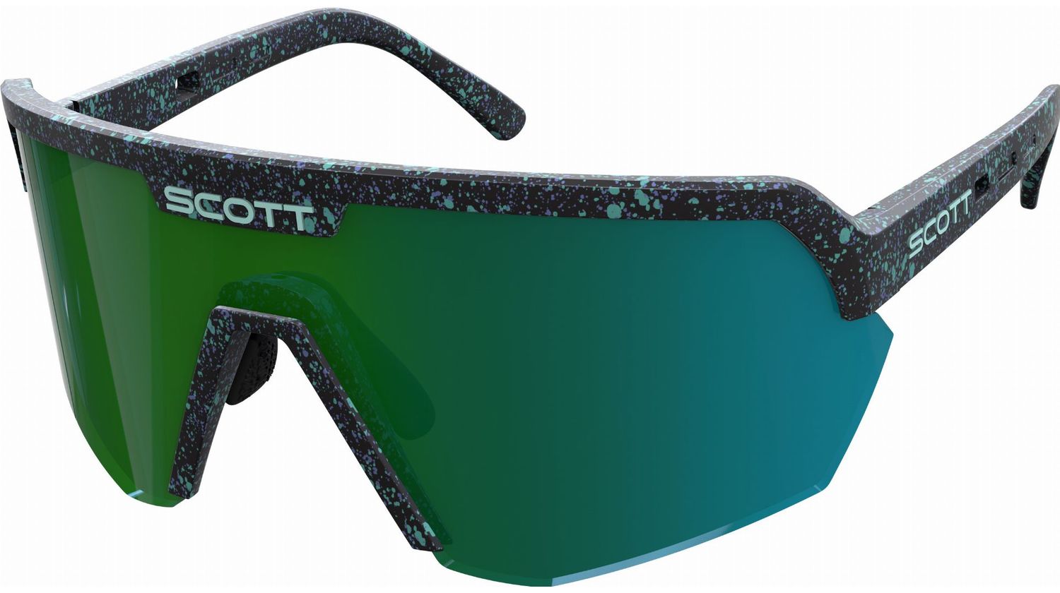 Scott Sport Shield Sonnenbrille terrazzo black/green chrome