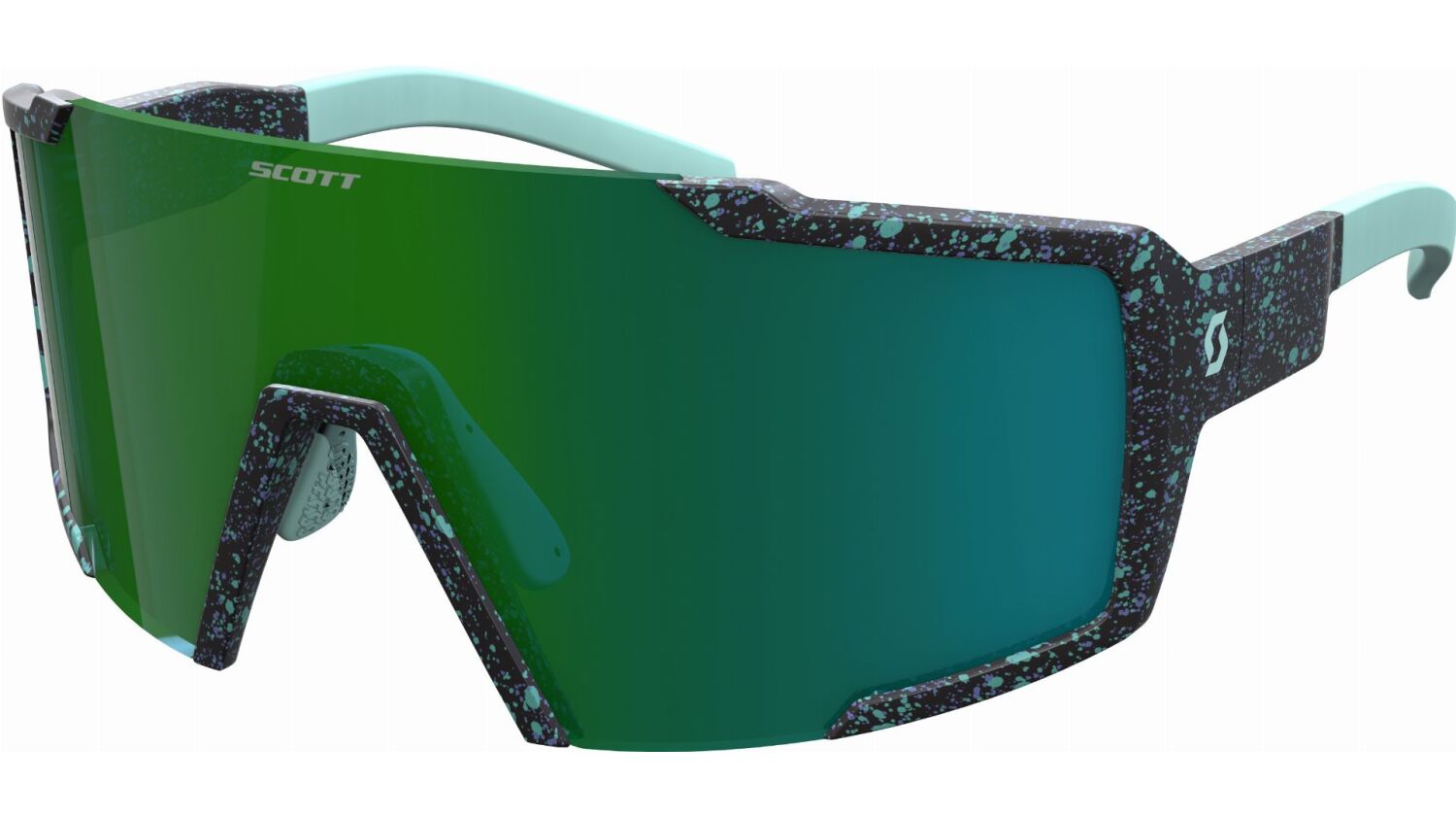 Scott Shield Compact Sonnenbrille terrazzo black/green chrome