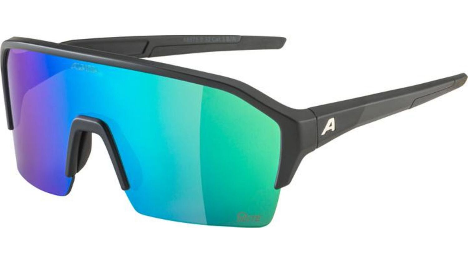 Alpina Ram HR Q-Lite Sportbrille black matt/mirror green one size