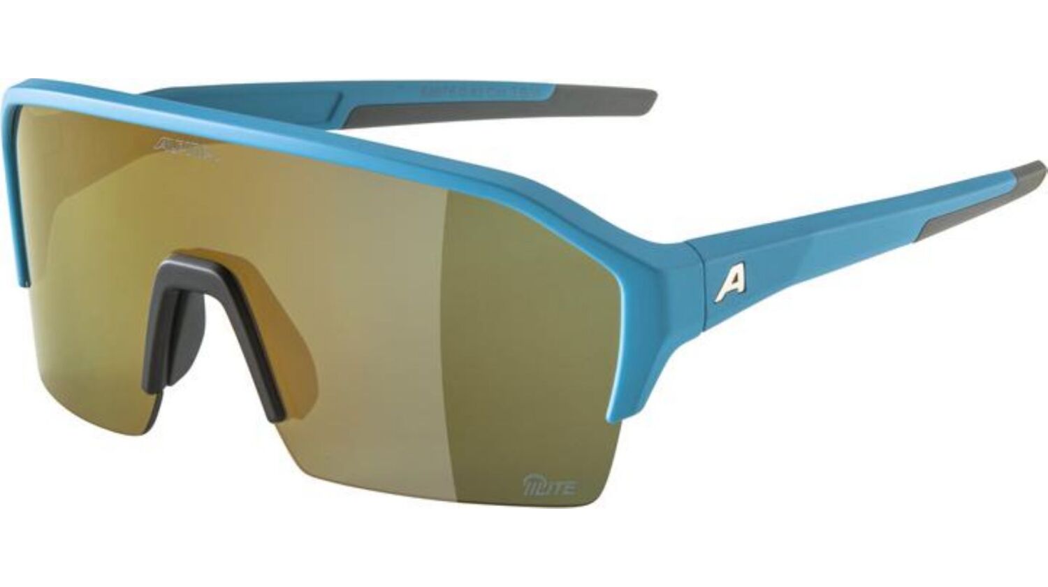 Alpina Ram HR Q-Lite Sportbrille smoke-blue matt/mirror gold one size