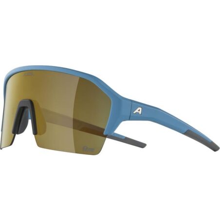 Alpina Ram HR Q-Lite Sportbrille smoke-blue matt/mirror gold one size