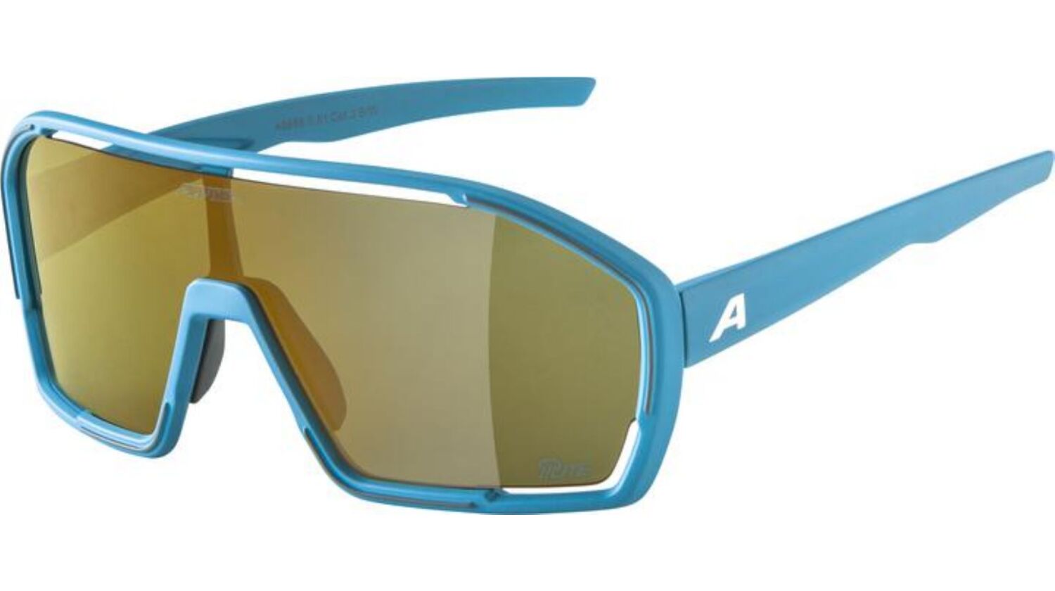 Alpina Bonfire Q-Lite Sportbrille smoke-blue matt/mirror gold one size