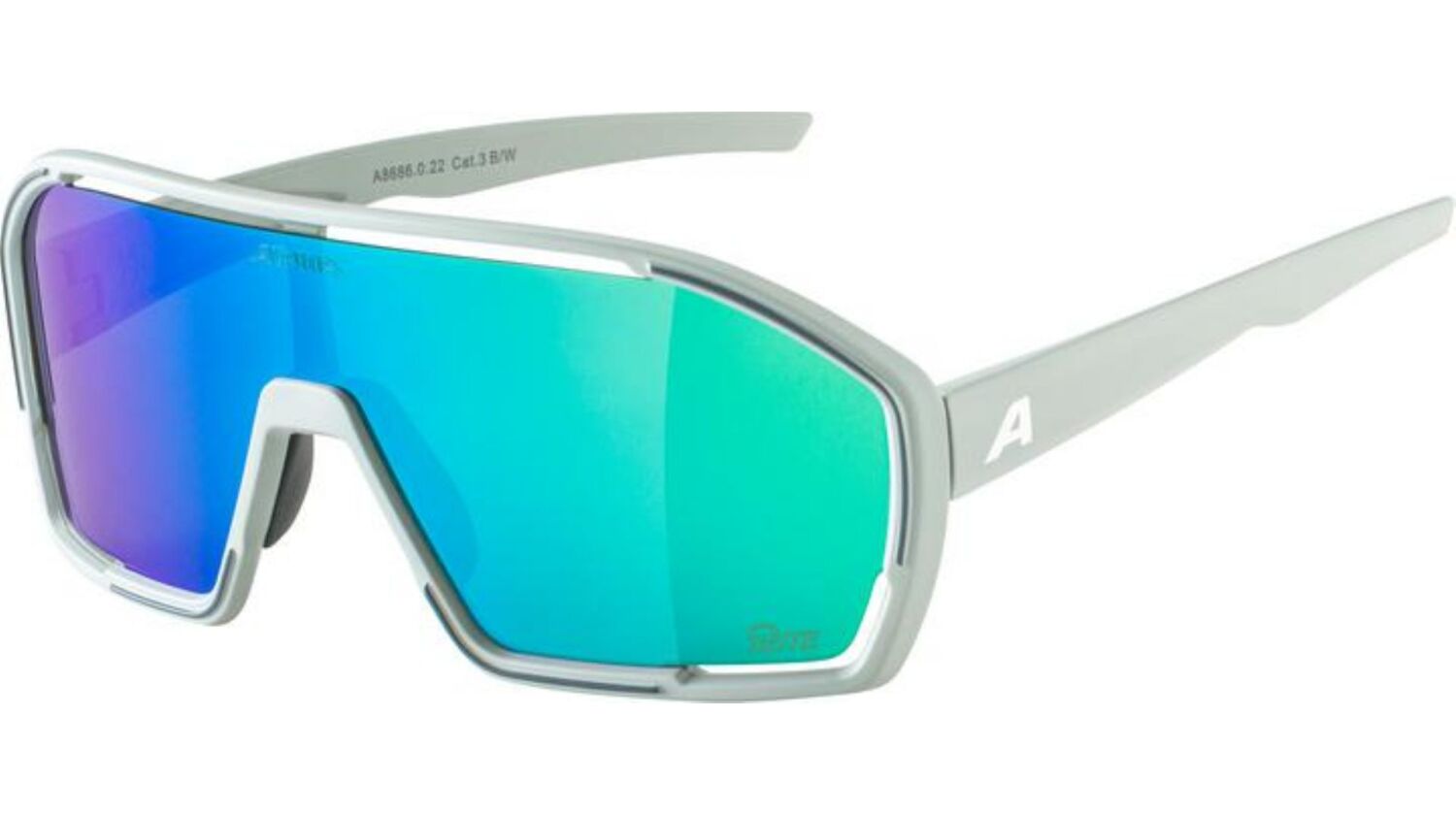 Alpina Bonfire Q-Lite Sportbrille smoke-grey matt/mirror green one size