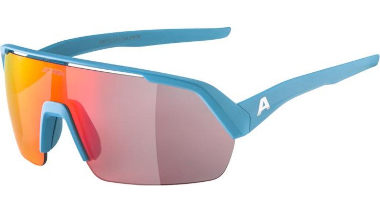 Alpina Turbo HR Sportbrille smoke-blue matt/mirror red one size