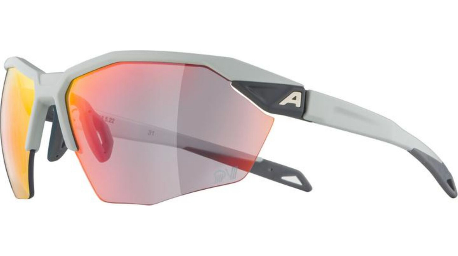 Alpina Twist Six HR QV Sportbrille smoke-grey matt/quattro/variofl.mirror+ rainb. one size