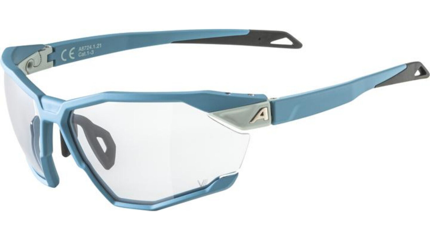 Alpina Twist Six V Sportbrille smoke-blue matt/varioflex black one size