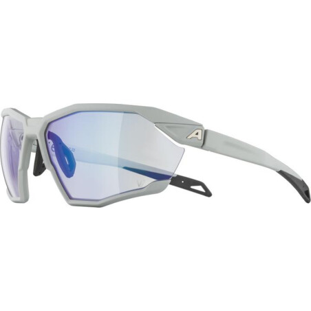 Alpina Twist Six VM Sportbrille smoke-grey matt/varioflexmirror+ blue one size