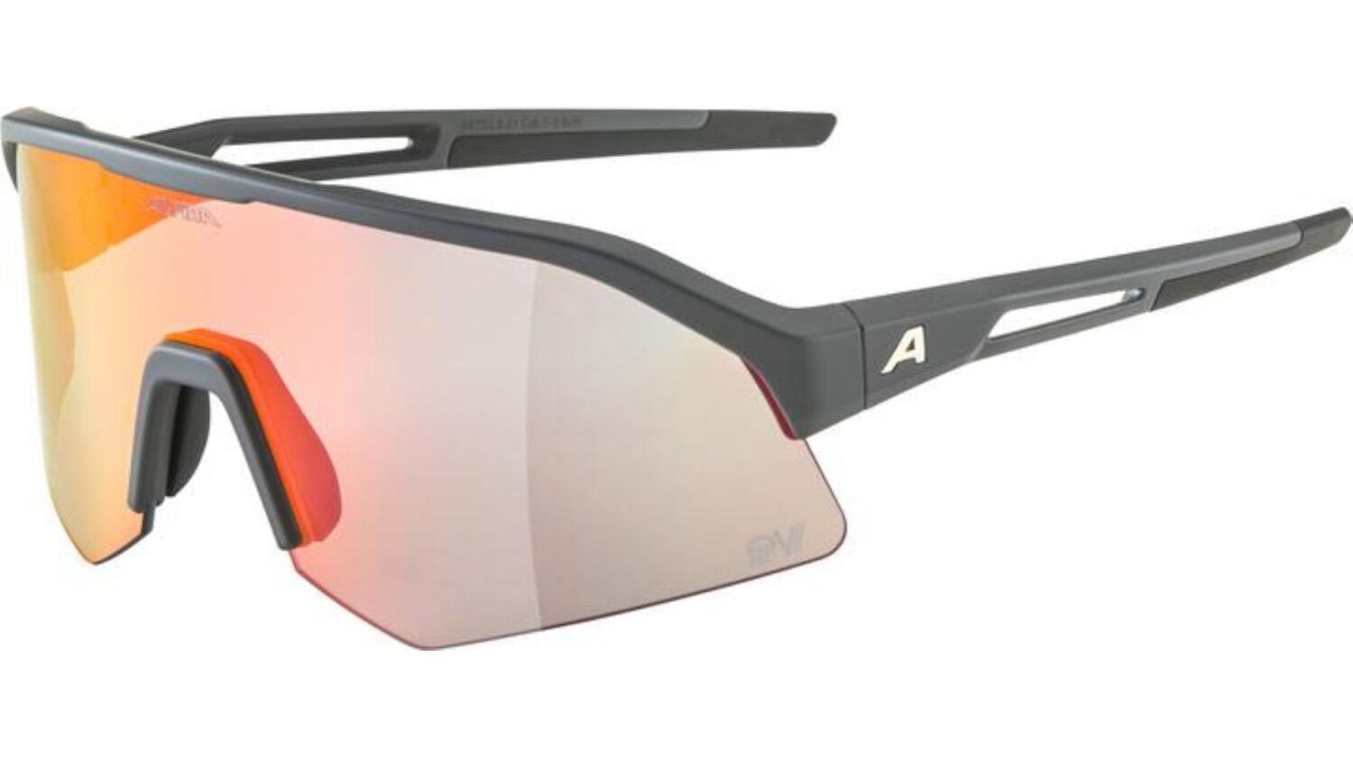 Alpina Sonic HR QV Sportbrille midnight-grey matt/quattro/variofl.mirror+ rainb. one size