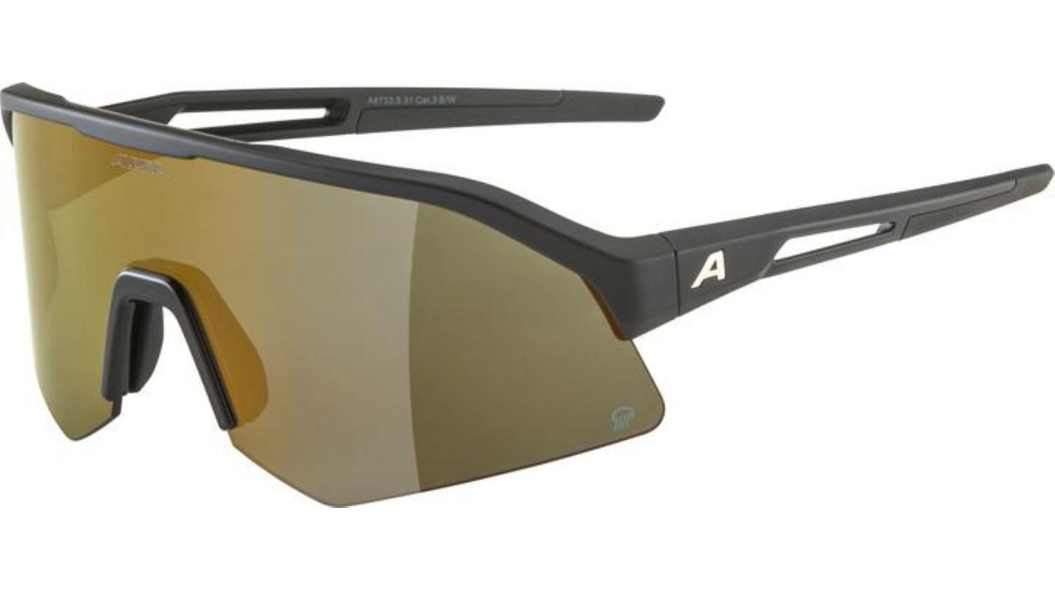 Alpina Sonic HR Q Sportbrille black matt/mirror gold one size