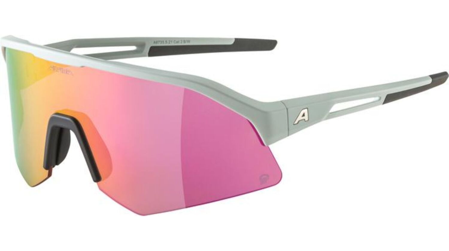 Alpina Sonic HR Q Sportbrille smoke-grey matt/mirror pink one size