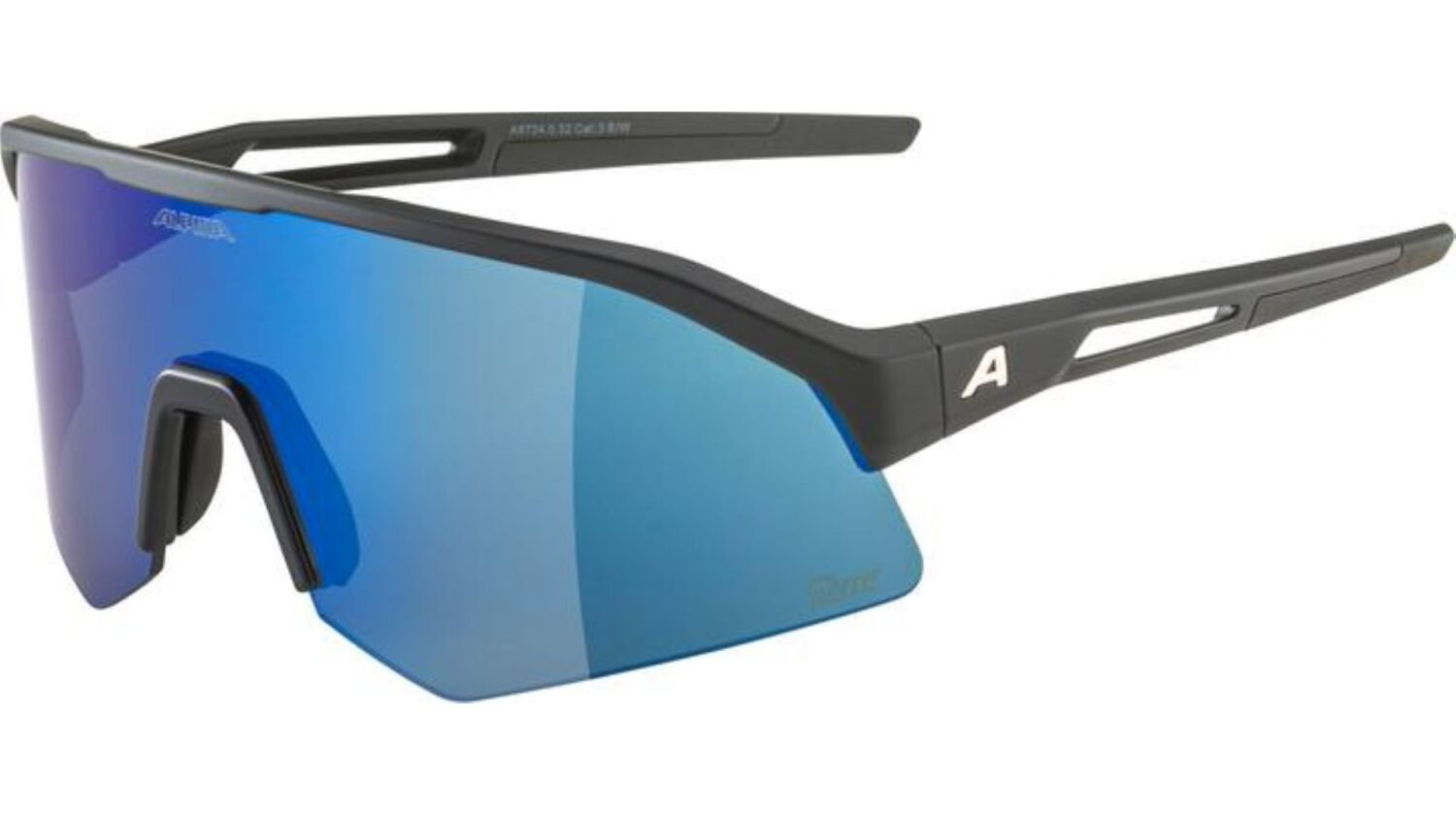 Alpina Sonic HR Q-Lite Sportbrille black matt/mirror blue one size