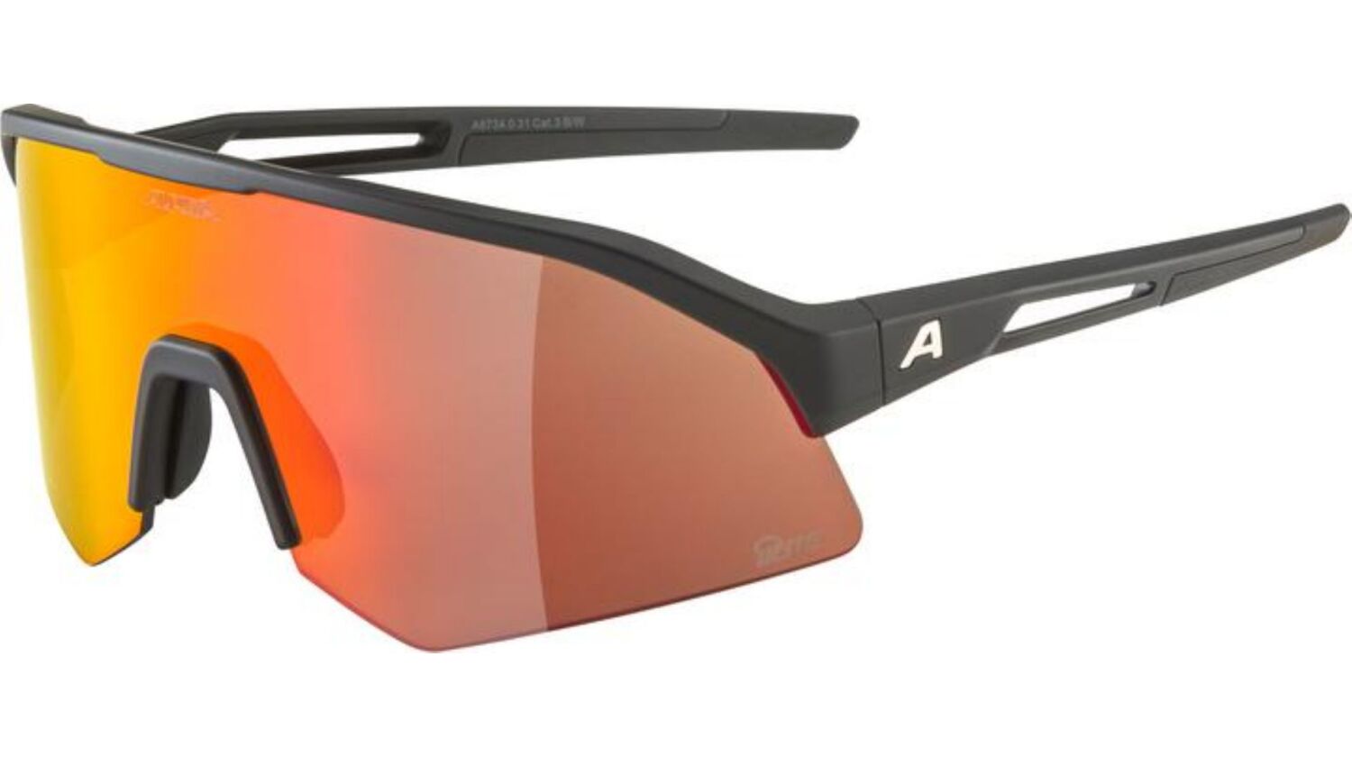 Alpina Sonic HR Q-Lite Sportbrille black matt/mirror red one size