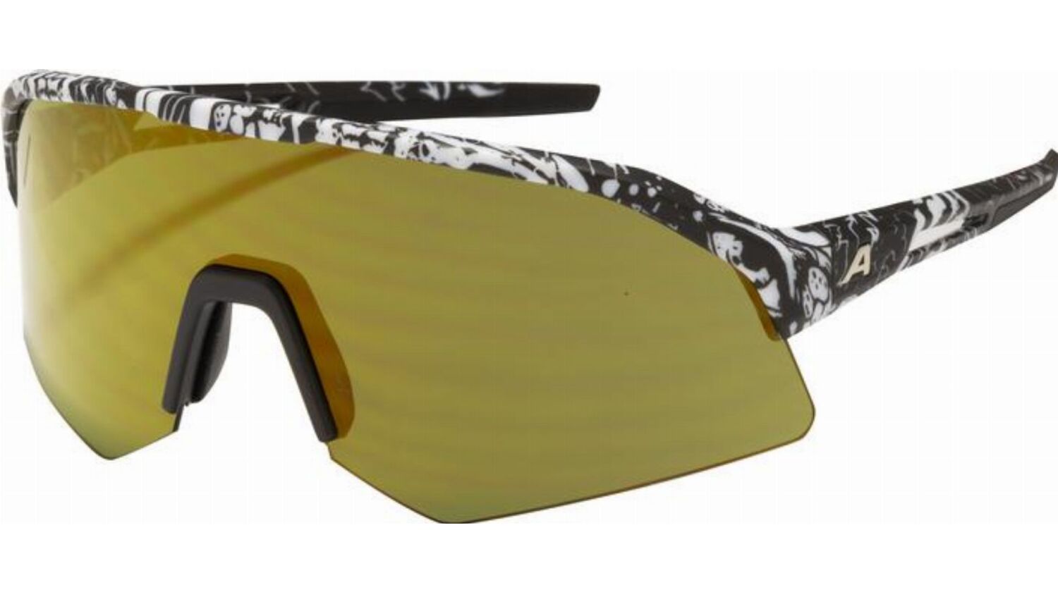 Alpina Sonic HR Q-Lite Sportbrille blackbird matt/mirror gold one size