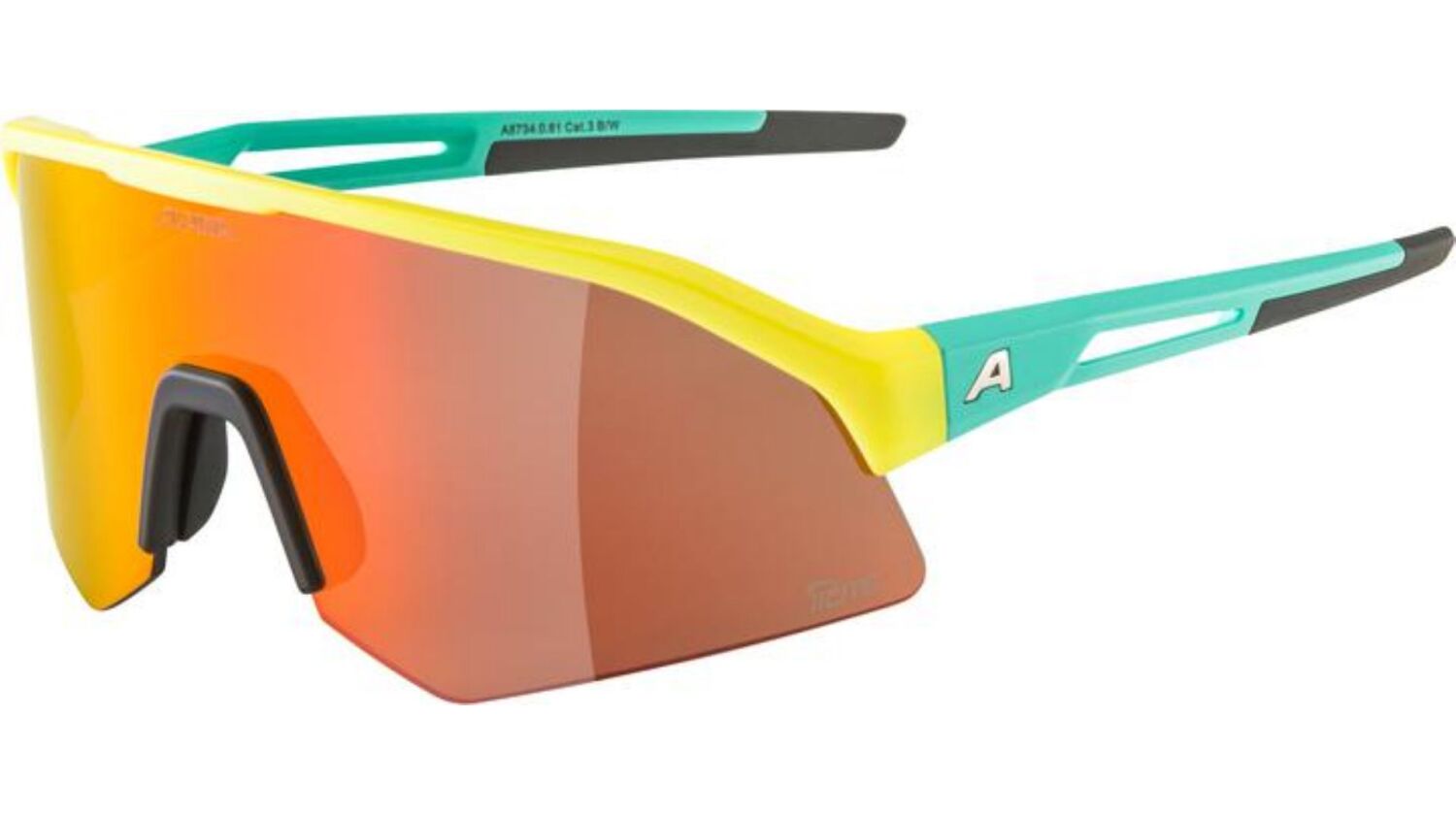 Alpina Sonic HR Q-Lite Sportbrille yellow/green/mirror red one size