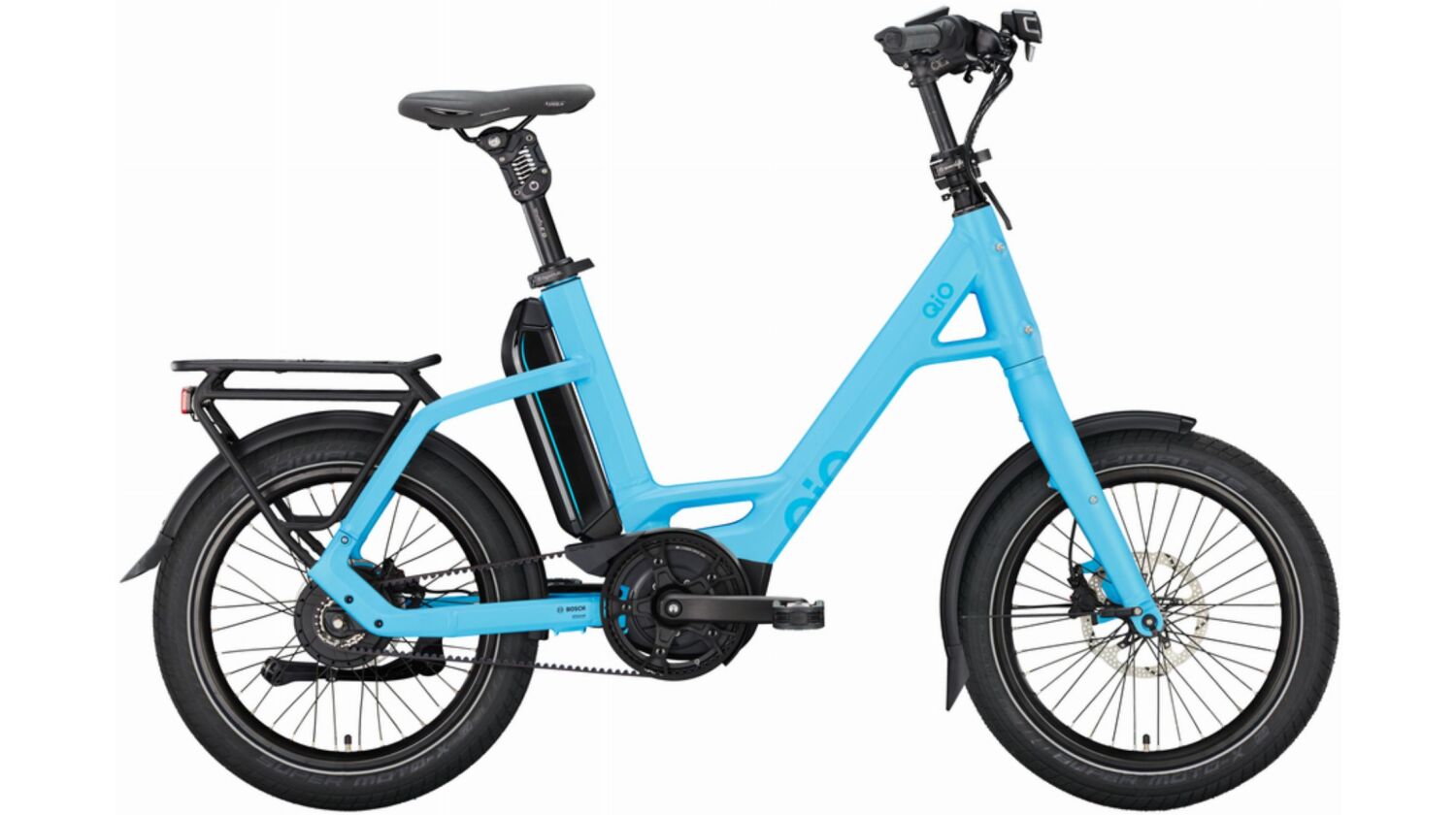 QiO EINS P-E 545 Wh E-Kompaktrad 20" ice blue matt 48 cm