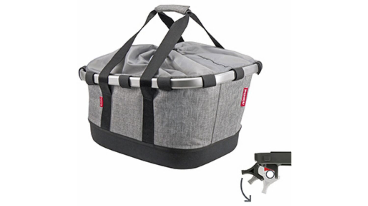 KLICKfix Bikebasket GT Gepäckträgertasche twist silver 21 L