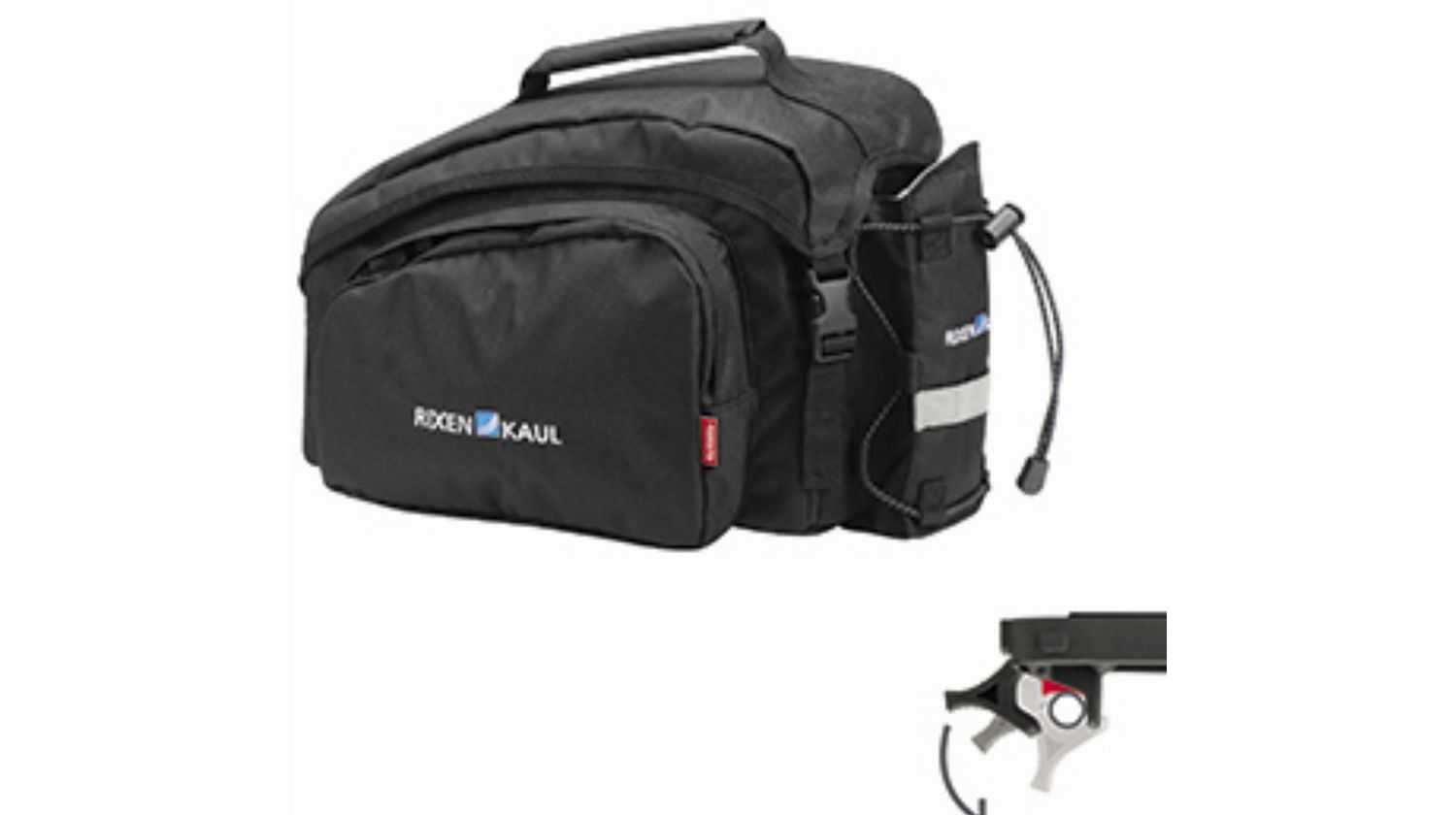 KLICKfix Rackpack 1 Gepäckträgertasche mit UniKlip 2 Adapter schwarz 10 L