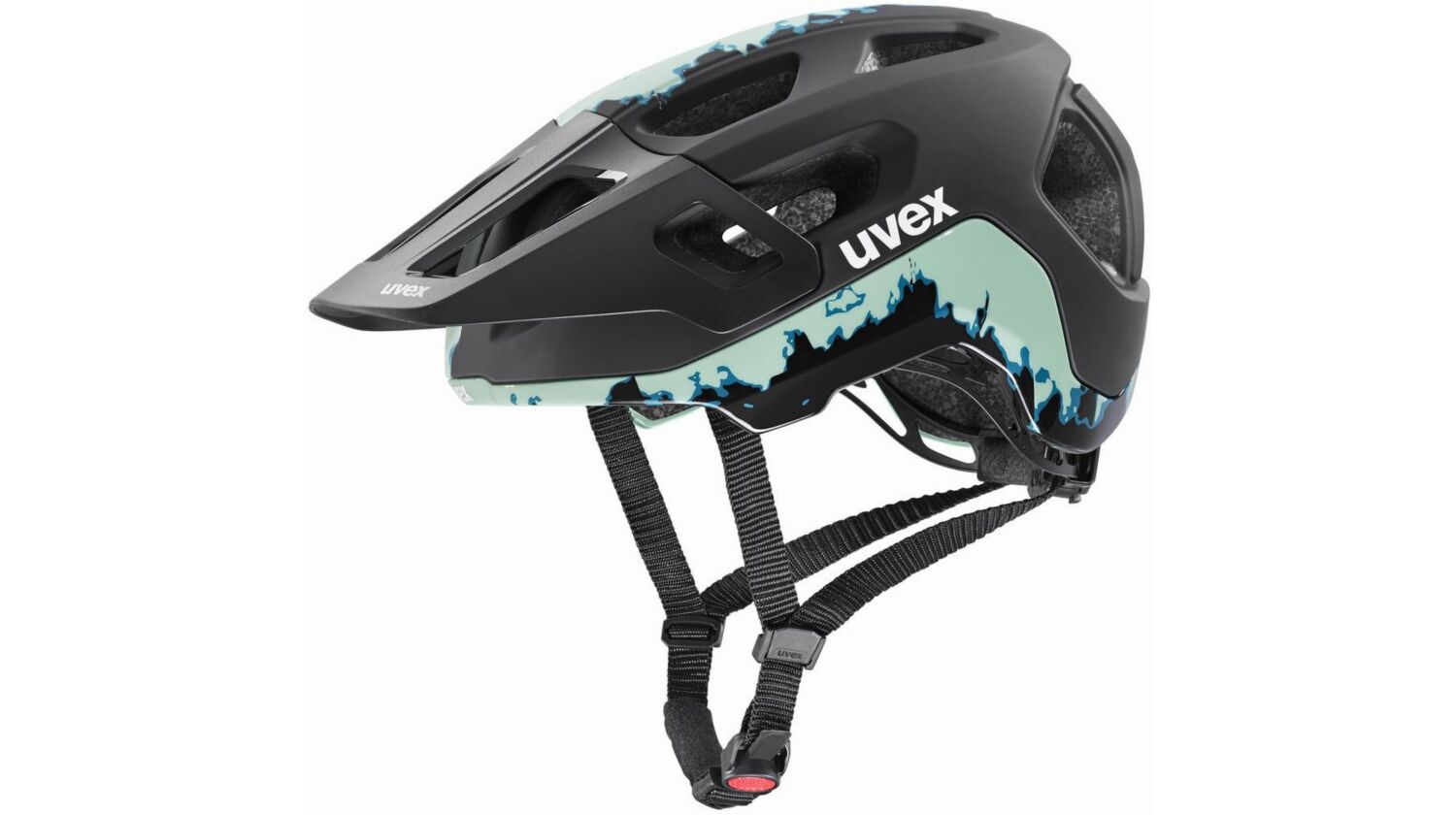 Uvex React MTB-Helm jade-black matt