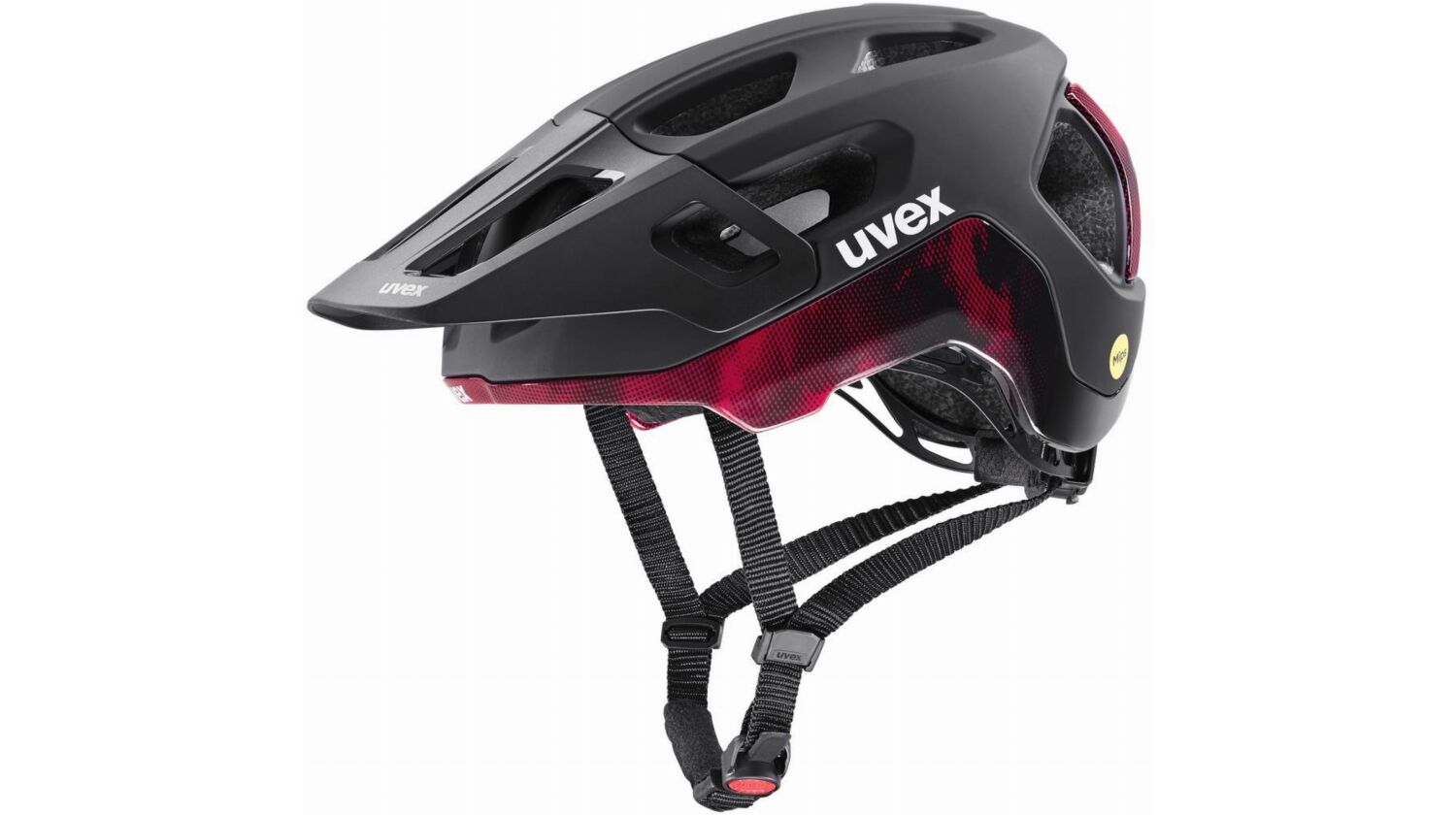 Uvex React Mips MTB-Helm black-ruby red matt