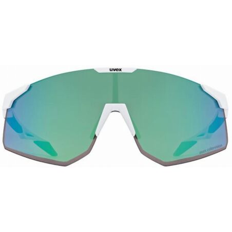 Uvex Pace Perform CV Sportbrille white matt/glossy green