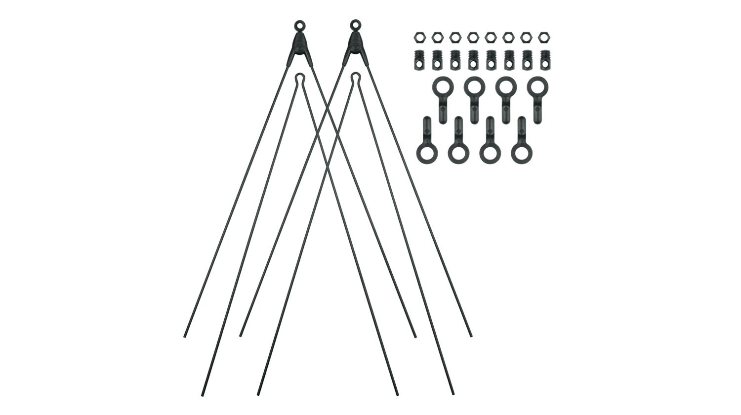 SKS GERMANY ASR-/V-Streben Set für Bluemels Basic und Stripes 26" - 29" black 365 mm