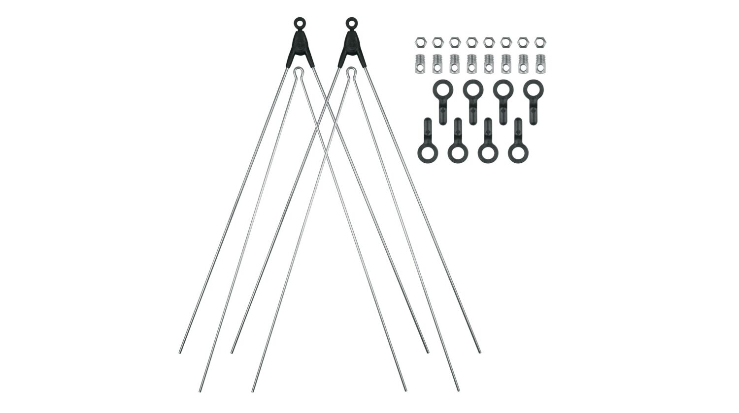 SKS GERMANY ASR-/V-Streben Set für Bluemels Basic und Stripes 26" - 29" silver 365 mm