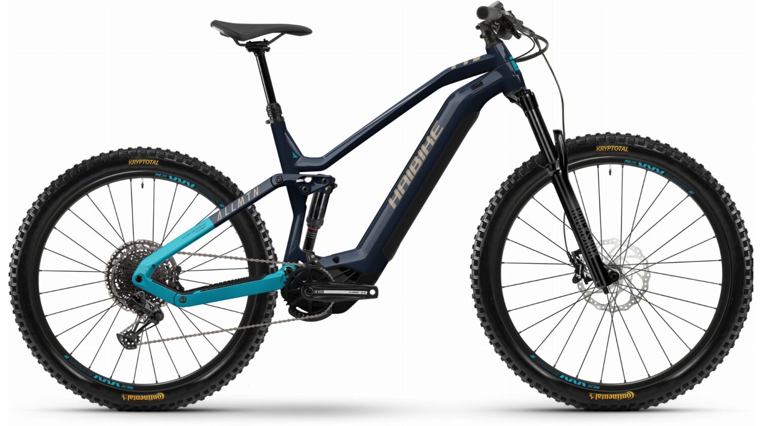 Haibike AllMtn 2 720 Wh E-Bike Fully 29"/27,5" blue/cyan/caramel - gloss