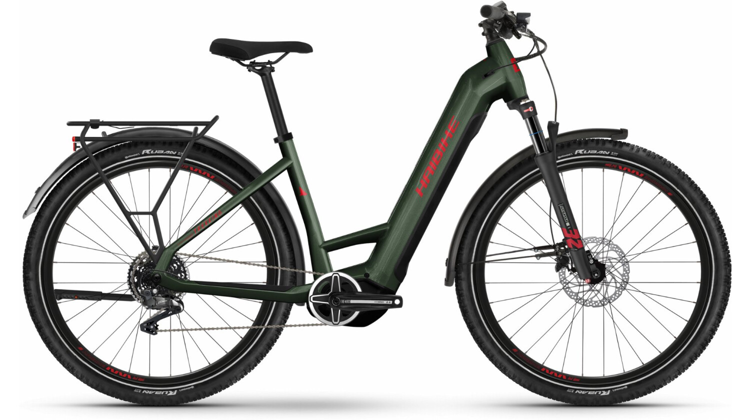 Haibike Trekking 5 720 Wh E-Bike Wave 27,5" olive/red - gloss