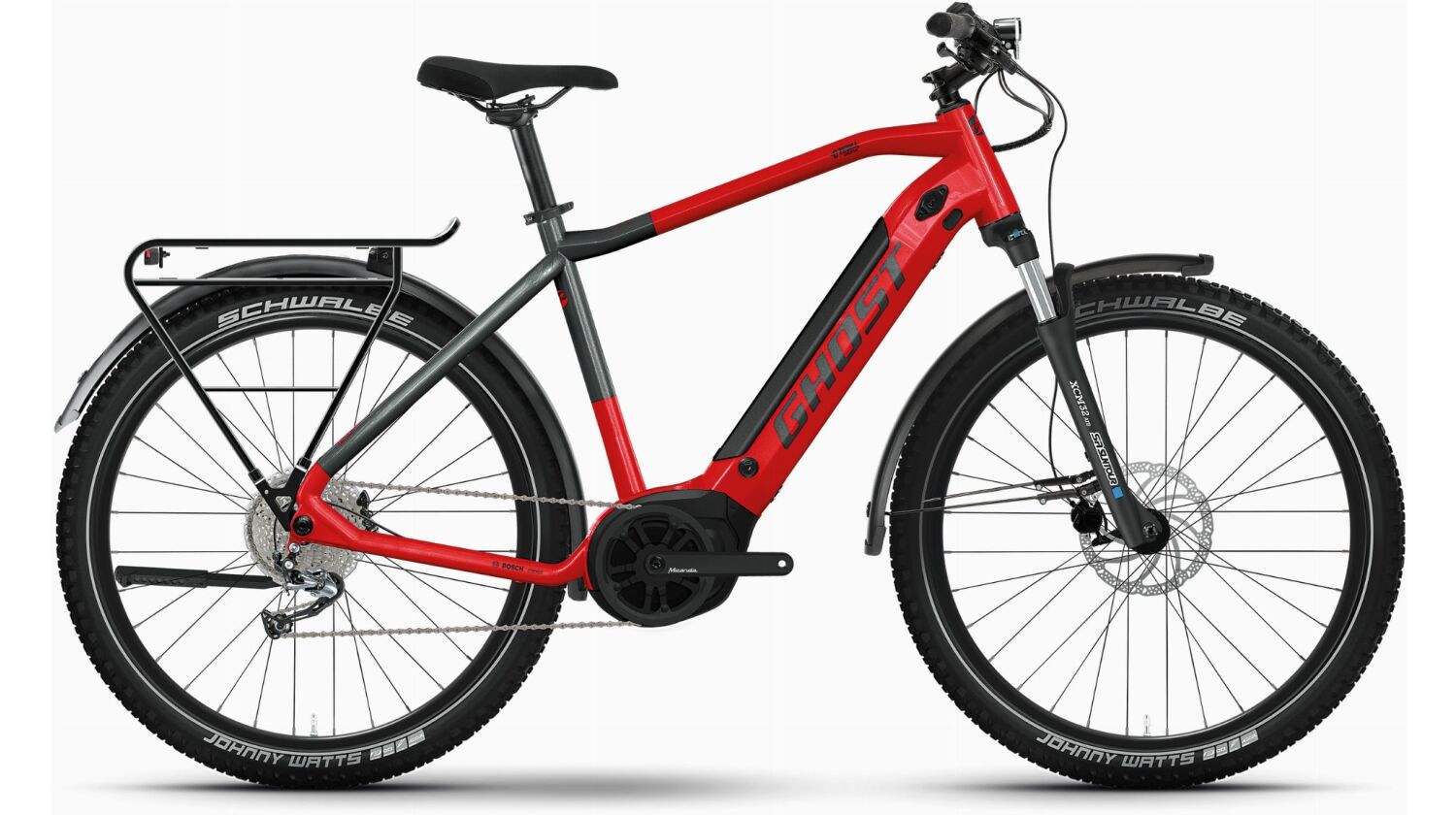 Ghost E-Teru Essential EQ 500 Wh E-Bike Diamant 27,5" riot red/metallic anthrazit - glossy