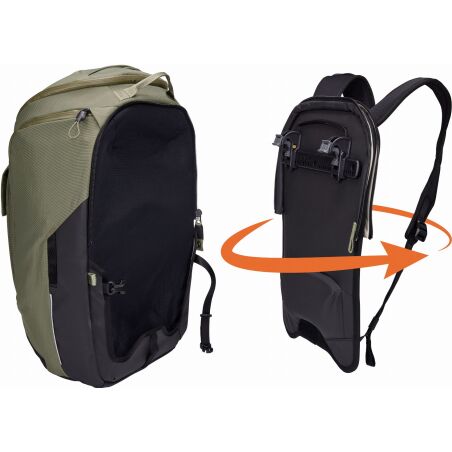 Thule Paramount Hybrid Pannier Fahrradpacktasche und Rucksack in einem Soft Green 26 L