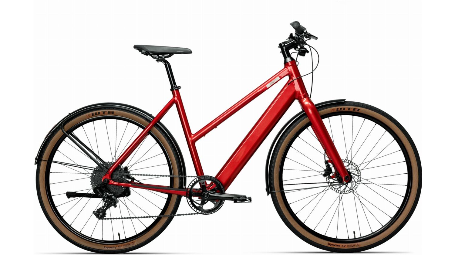 Coboc Merano TPZ 360 Wh E-Bike Trapez 27,5" district red, gloss