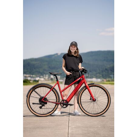 Coboc Merano TPZ 360 Wh E-Bike Trapez 27,5&quot; district red, gloss