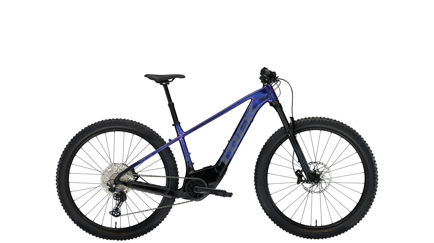 Trek Marlin+ 8 400 Wh E-Bike Hardtail Diamant purple flip to black fade