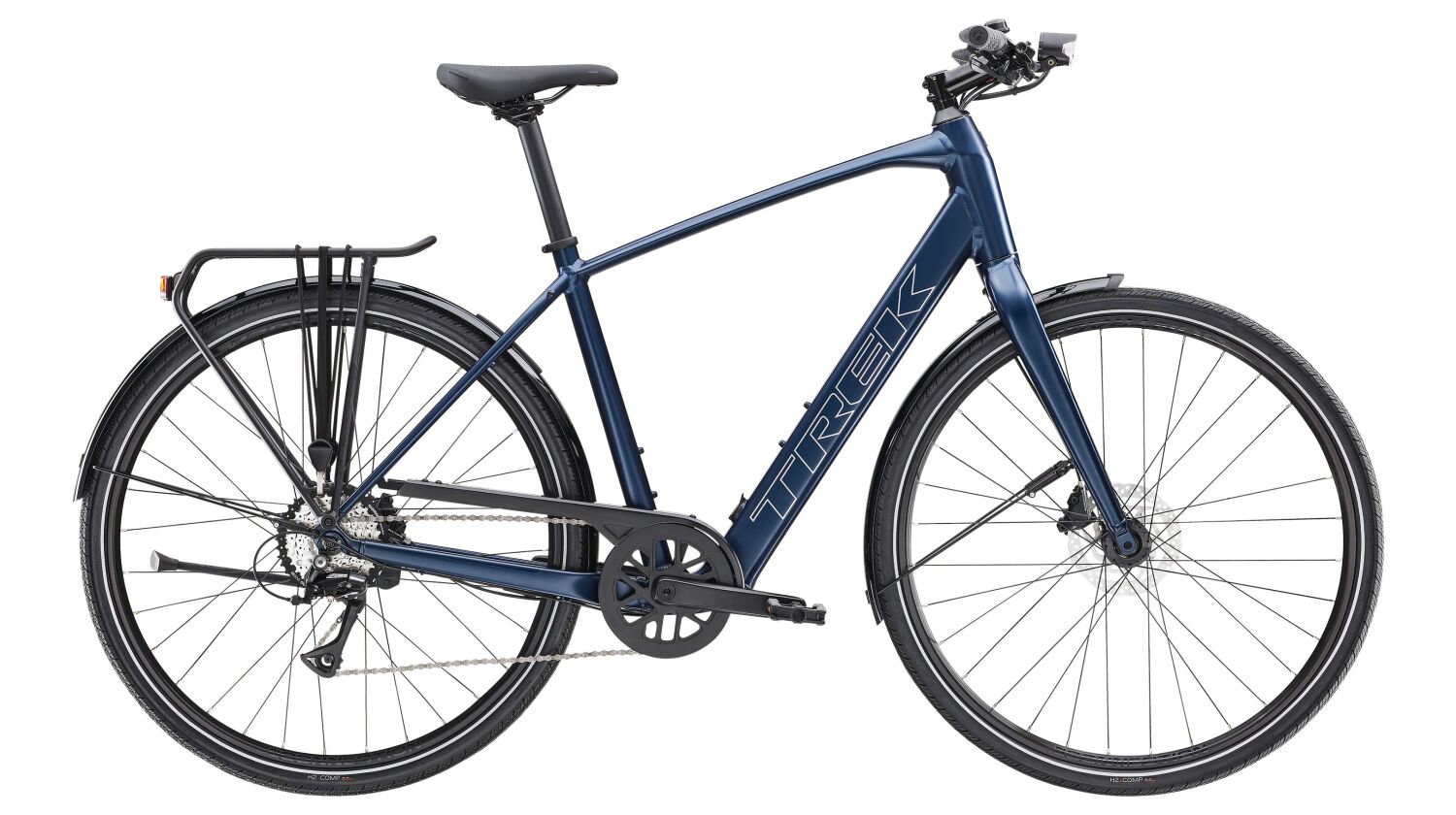 Trek FX+ 2 LT 250 Wh E-Bike Diamant 28" satin mulsanne blue