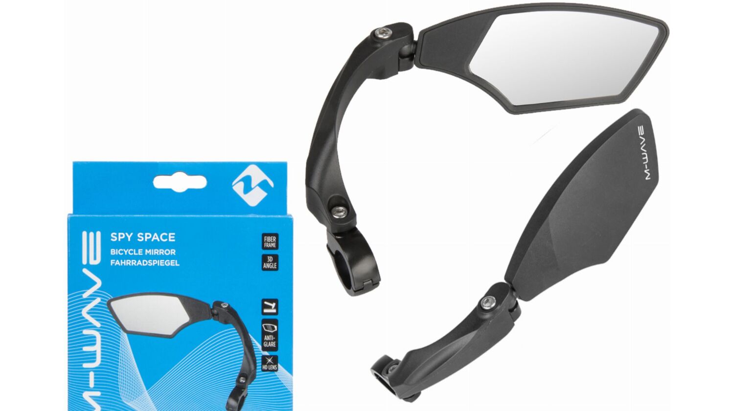 M-Wave Spy Space Rückspiegel für Lenker rechts Ø 22,2mm