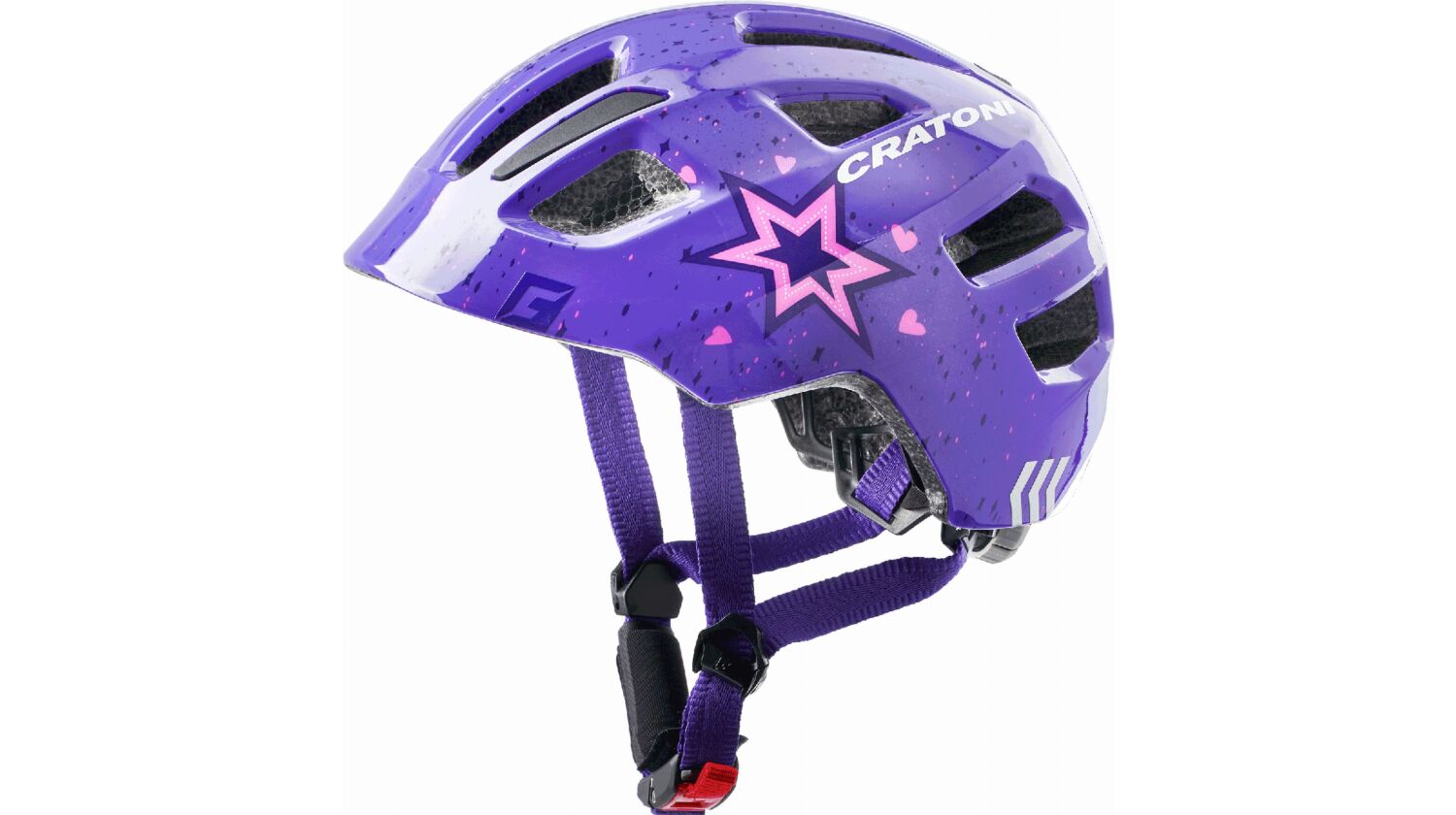 Cratoni Maxster Kinder-Helm star purple glossy