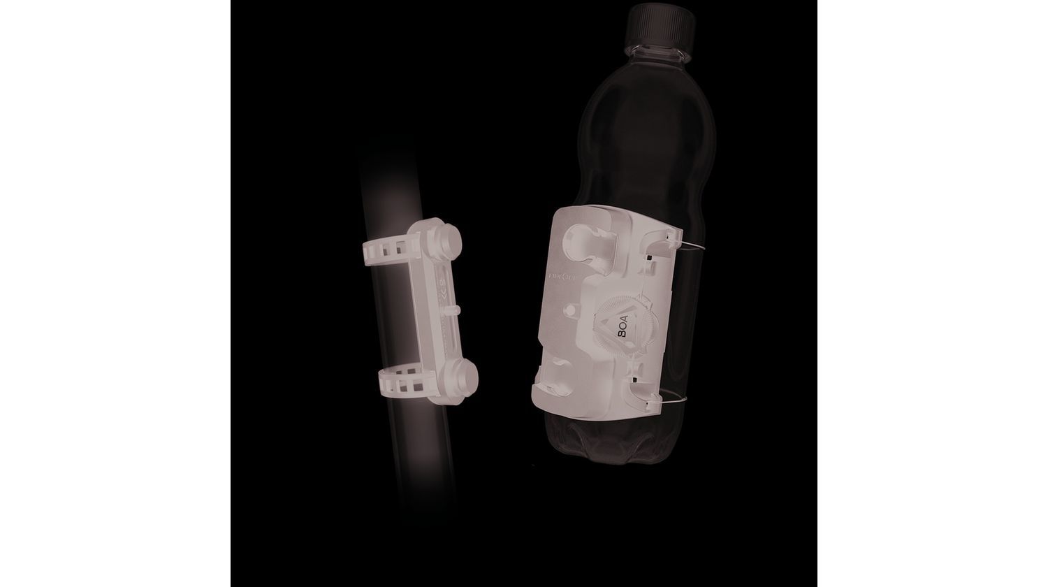 Fidlock Twist universeller Trinkflaschenhalter Befestigung mit Boa® Fit System inkl. magnet-mechanischem Flaschenhaltersystem uni base schwarz