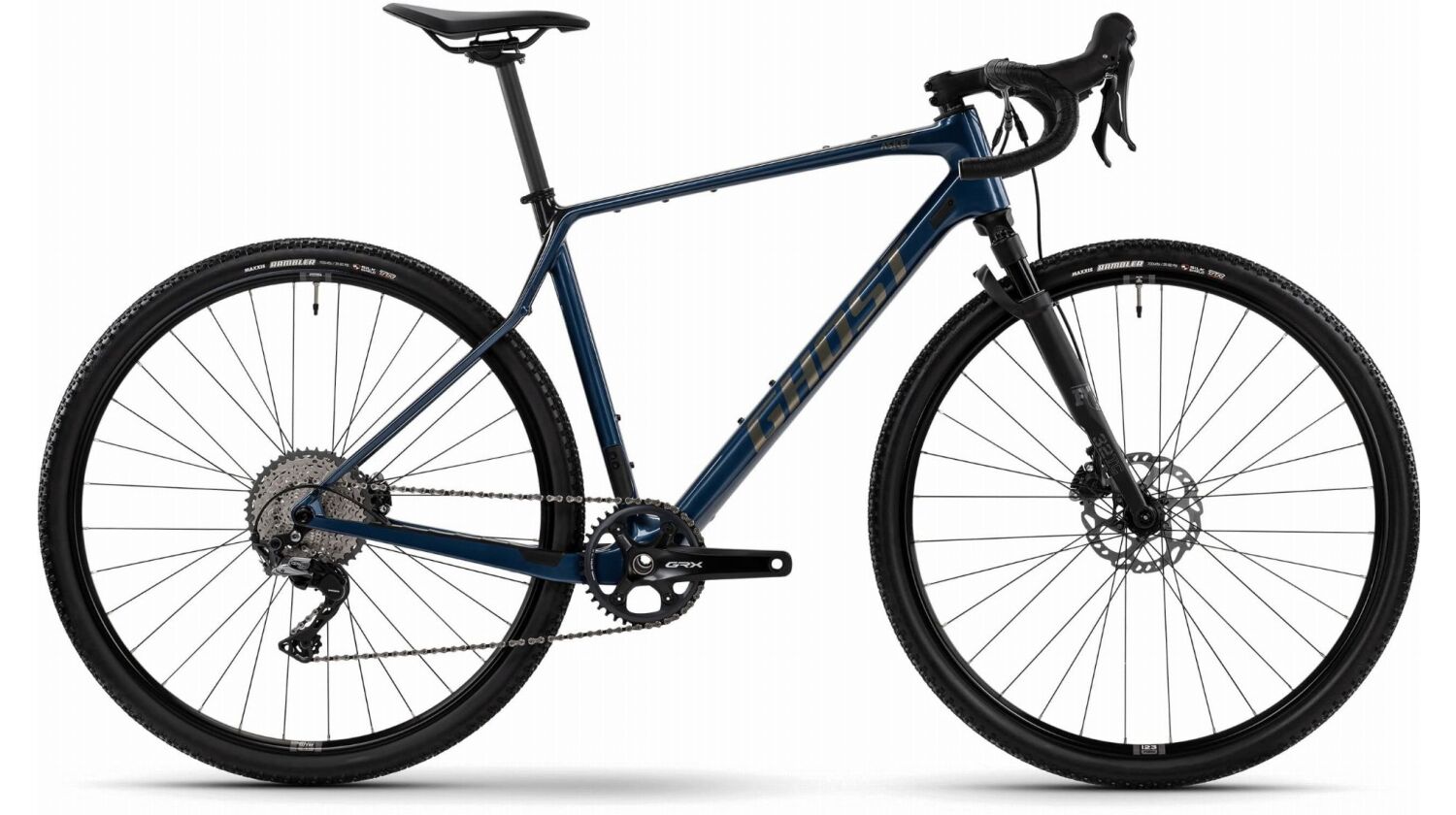 Ghost Asket CF Full Party Gravelbike Diamant 28" metallic dark blue/carbon showing - glossy