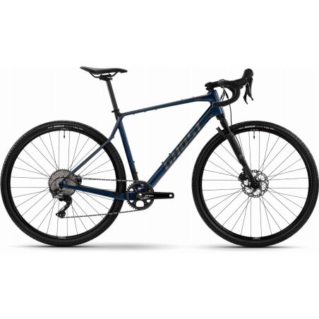 Ghost Asket CF Full Party Gravelbike Diamant 28&quot; metallic dark blue/carbon showing - glossy