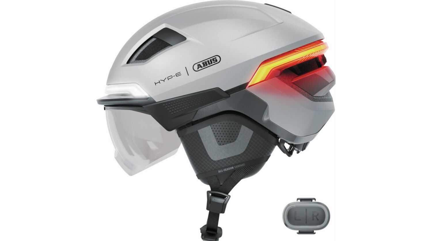 Abus Hyp-E Ace Helm gleam silver