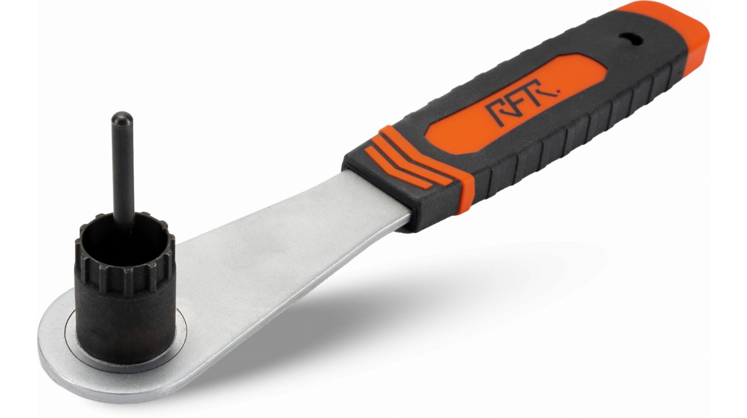 RFR Zahnkranzabzieher für Shimano-HG-Kassetten mit Zentrierstift silver, orange, black 255 x 40 mm